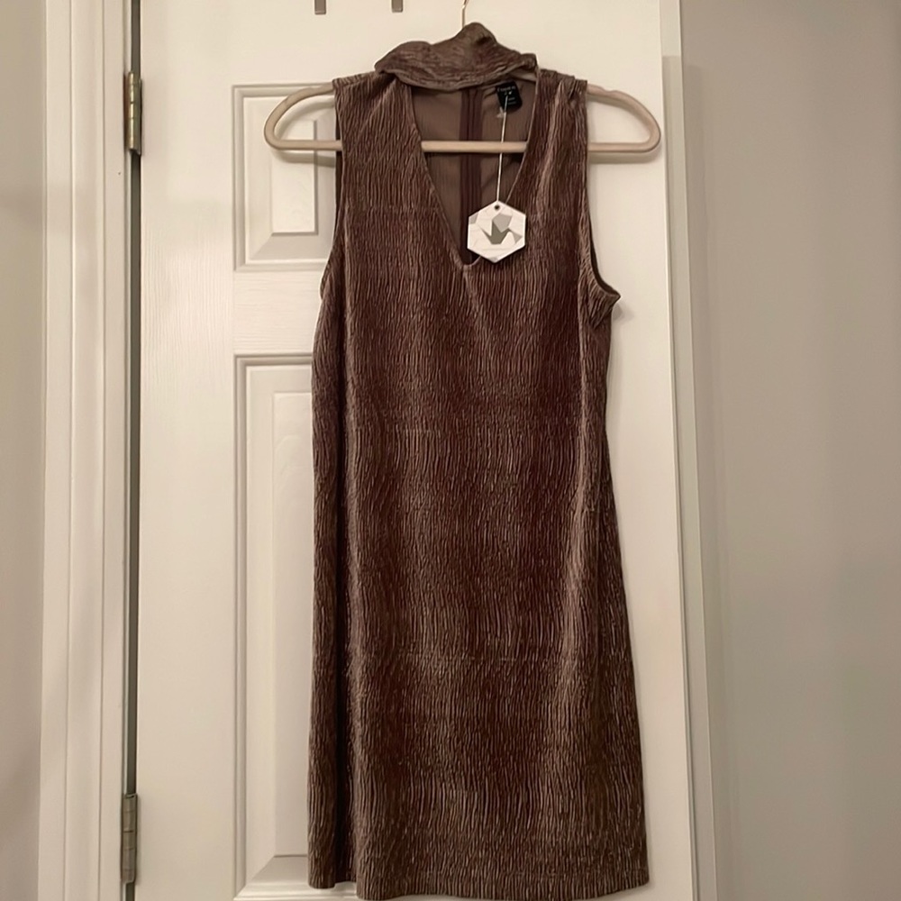Ethereal Sleeveless High Neck Dress